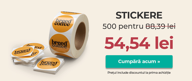 Printați stickere la cel mai bun preț. Calitate excelentă și livrare rapidă.